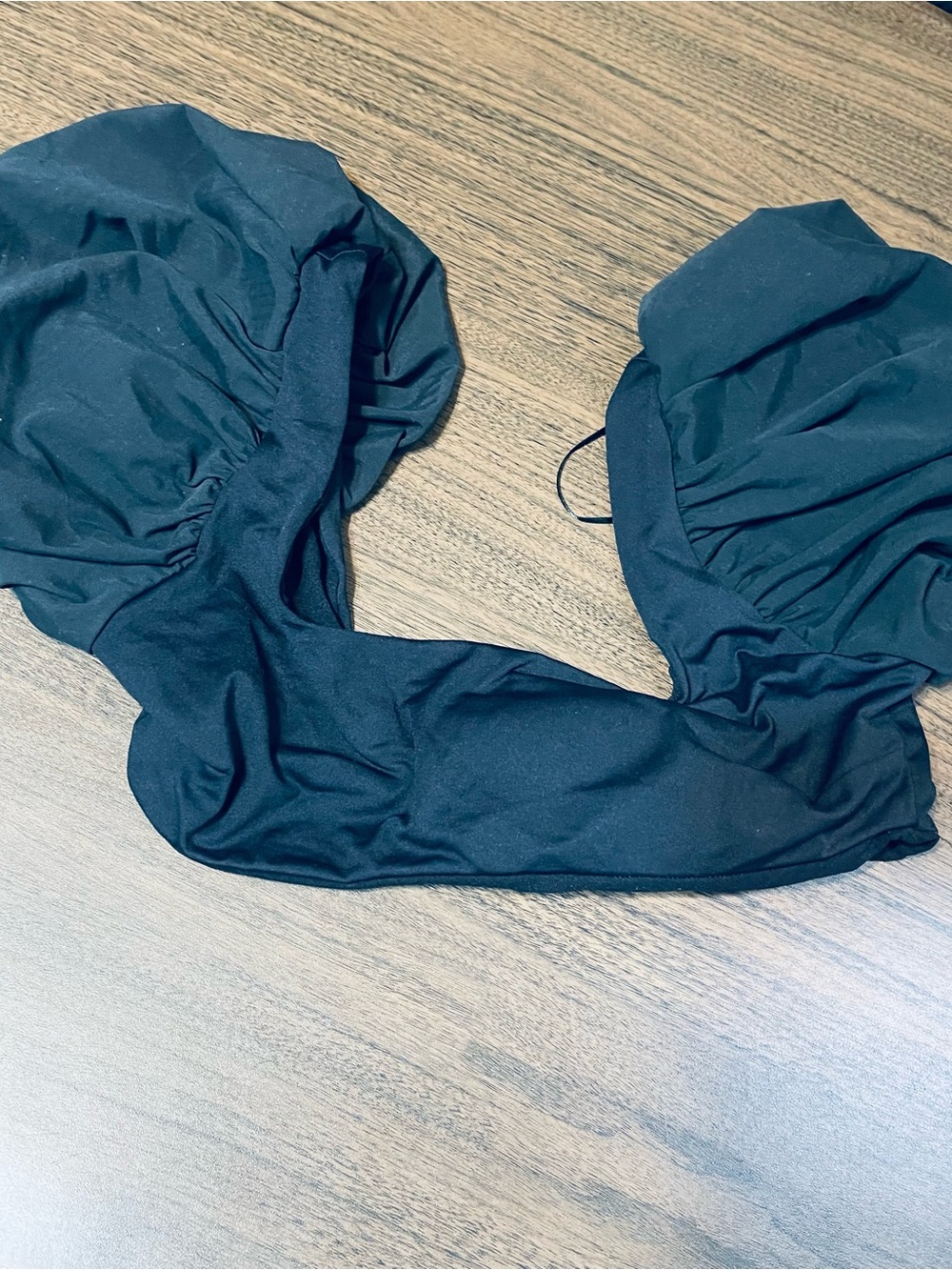 Zara Black Knit Top with Logo Tag